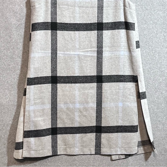 Favlux Open front Long Trench Cardigan Sleeveless Long Plaid Vest size small - Picture 7 of 7